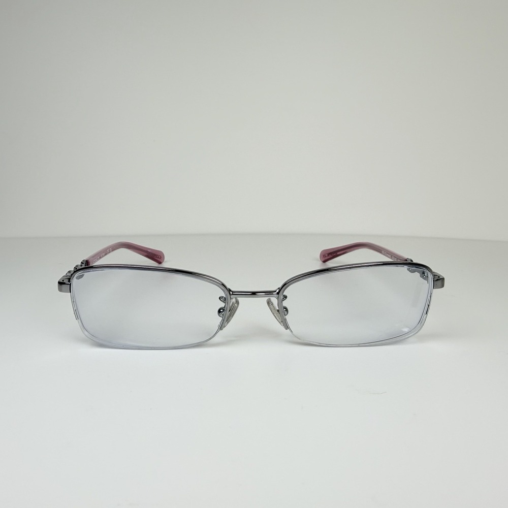 Coach Eyeglasses Frame HC 5097 9004 Gray Pink Womens Half Rim 52-18-140 EUC